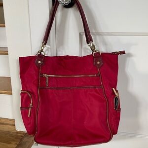 Olivia + Joy Zip Zoom Tote Bag Red